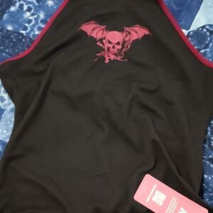ROMWE Black and Red Tank Top